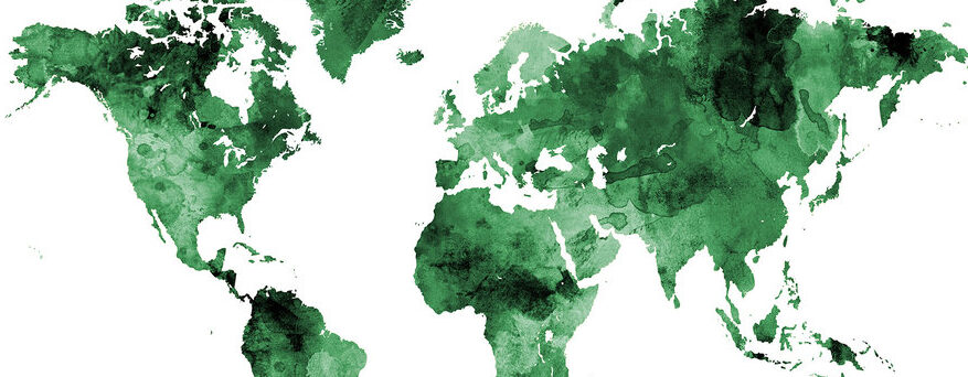 map of the world, global investment management helping institutional investors